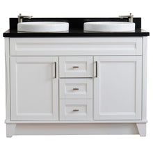 Load image into Gallery viewer, Bellaterra 48&quot; Double Vanity w/ Counter Top and Sink White Finish 400700-49D-WH-BGRD round