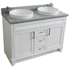 Load image into Gallery viewer, Bellaterra 48&quot; Double Vanity w/ Counter Top and Sink White Finish 400700-49D-WH-GYRD round