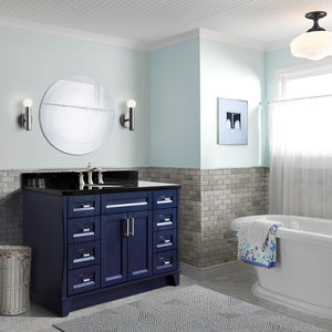 Bellaterra 49" Single Vanity w/ Counter Top and Sink Blue Finish 400700-49S-BU