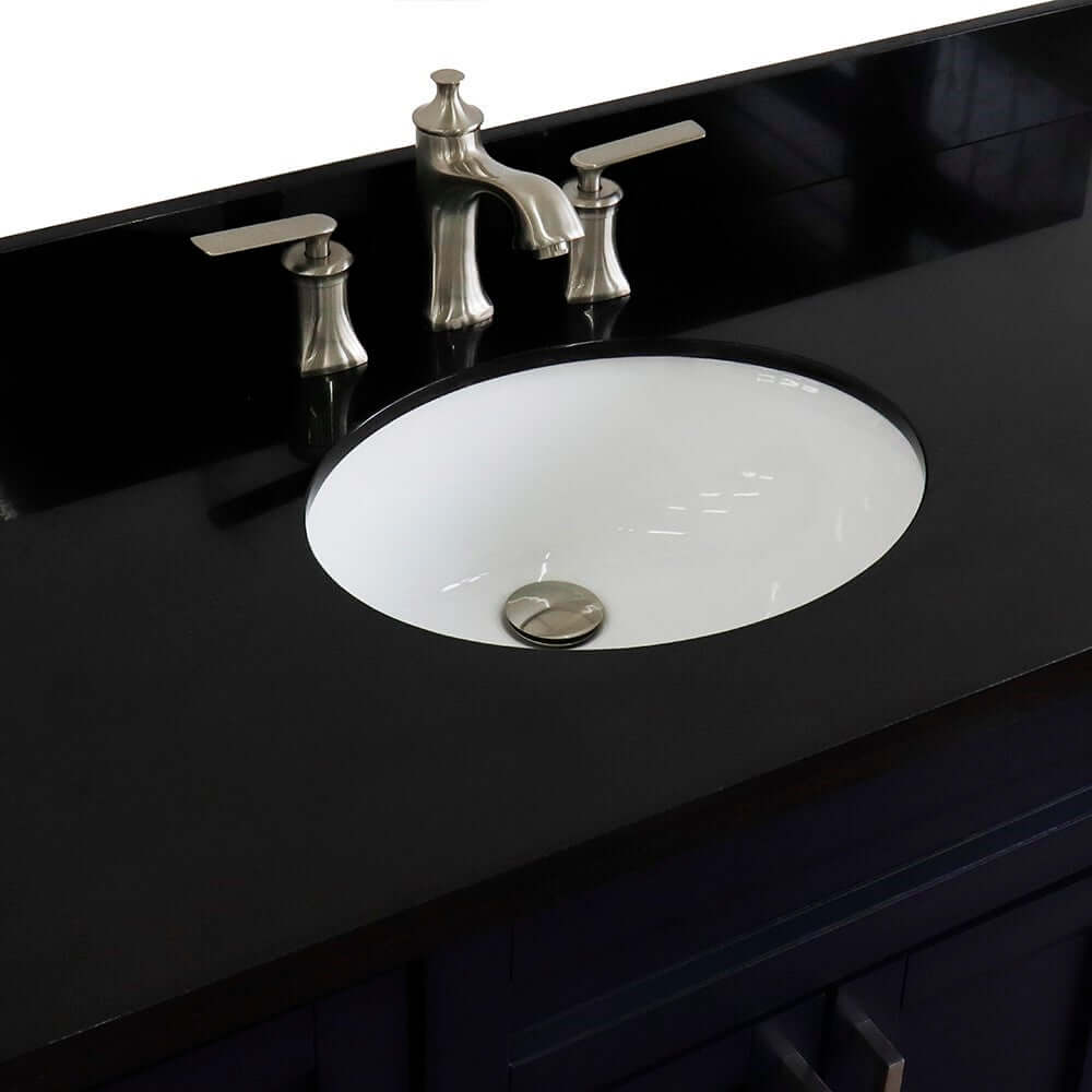 Bellaterra Shlomo - to Split 49" Single Vanity w/ Counter Top and Sink Blue Finish 400700-49S-BU-BGO