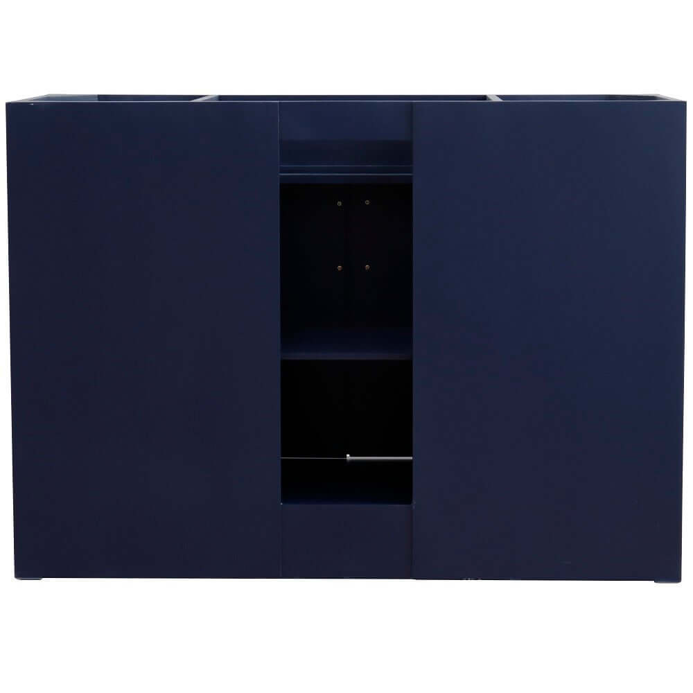 Bellaterra Shlomo - to Split 49" Single Vanity w/ Counter Top and Sink Blue Finish 400700-49S-BU-BGO