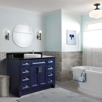 Bellaterra 49" Single Vanity w/ Counter Top and Sink Blue Finish 400700-49S-BU