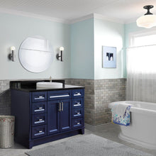 Load image into Gallery viewer, Bellaterra Shlomo - to Split 49&quot; Single Vanity w/ Counter Top and Sink Blue Finish 400700-49S-BU-BGRD