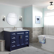 Load image into Gallery viewer, Bellaterra Shlomo - to Split 49&quot; Single Vanity w/ Counter Top and Sink Blue Finish 400700-49S-BU-WEO