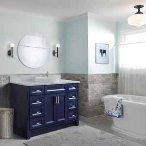 Bellaterra 49" Single Vanity w/ Counter Top and Sink Blue Finish 400700-49S-BU