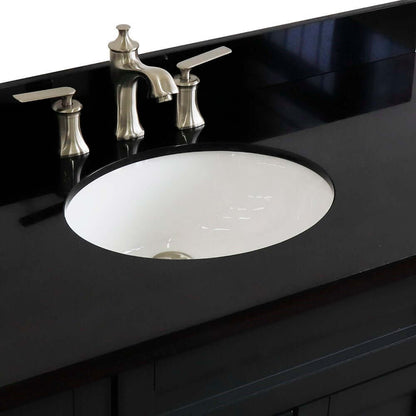 Bellaterra Shlomo - to Split 49" Single Vanity w/ Counter Top and Sink Dark Gray Finish 400700-49S-DG-BGO