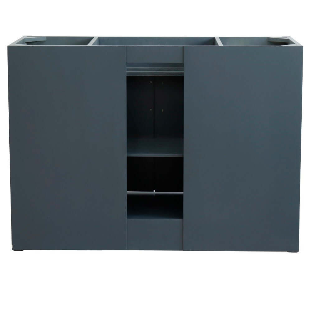 Bellaterra Shlomo - to Split 49" Single Vanity w/ Counter Top and Sink Dark Gray Finish 400700-49S-DG-BGO