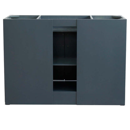 Bellaterra Shlomo - to Split 49" Single Vanity w/ Counter Top and Sink Dark Gray Finish 400700-49S-DG-BGO