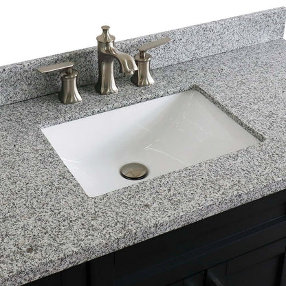 Bellaterra Shlomo - to Split 49" Single Vanity w/ Counter Top and Sink Dark Gray Finish 400700-49S-DG-GYR