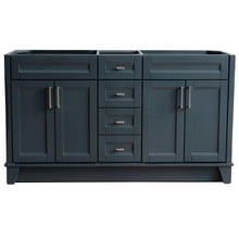 Load image into Gallery viewer, Bellaterra 60&quot; Double Vanity - Cabinet Only 400700-60D, Dark Gray, Front