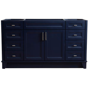 Bellaterra 60" Single Sink Vanity - Cabinet Only 400700-60S, Blue, Front