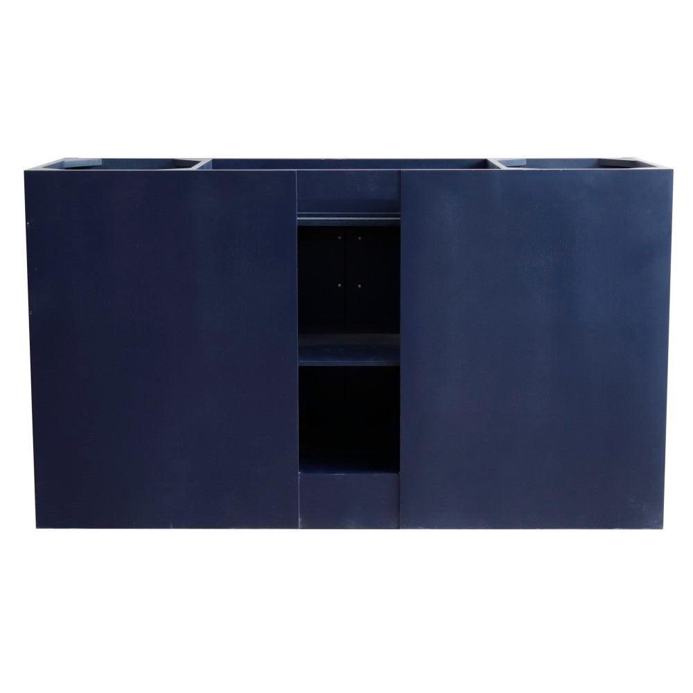 Bellaterra 60" Single Sink Vanity - Cabinet Only 400700-60S, Blue, Backside