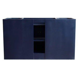 Bellaterra 60" Single Sink Vanity - Cabinet Only 400700-60S, Blue, Backside