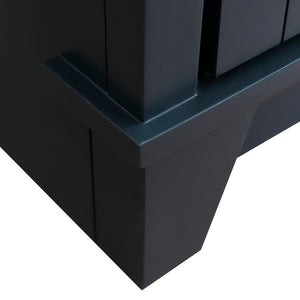 Bellaterra 60" Single Sink Vanity - Cabinet Only 400700-60S, Dark Gray,  Bottom