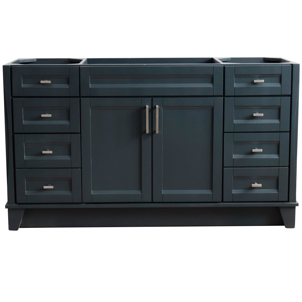 Bellaterra 60" Single Sink Vanity - Cabinet Only 400700-60S, Dark Gray, Front