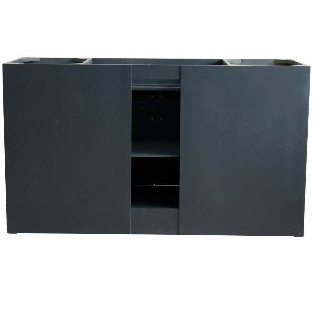 Bellaterra 60" Single Sink Vanity - Cabinet Only 400700-60S, Dark Gray, backside