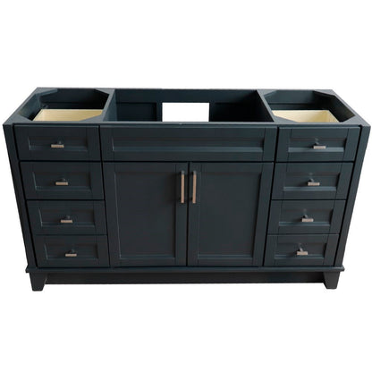 Bellaterra 60" Single Sink Vanity - Cabinet Only 400700-60S, Dark Gray, Front