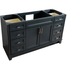 Load image into Gallery viewer, Bellaterra 60&quot; Single Sink Vanity - Cabinet Only 400700-60S, Dark Gray, Top Side view