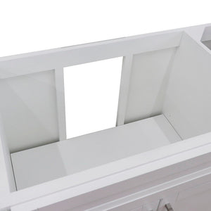 Bellaterra 60" Single Sink Vanity - Cabinet Only 400700-60S, White, Inside