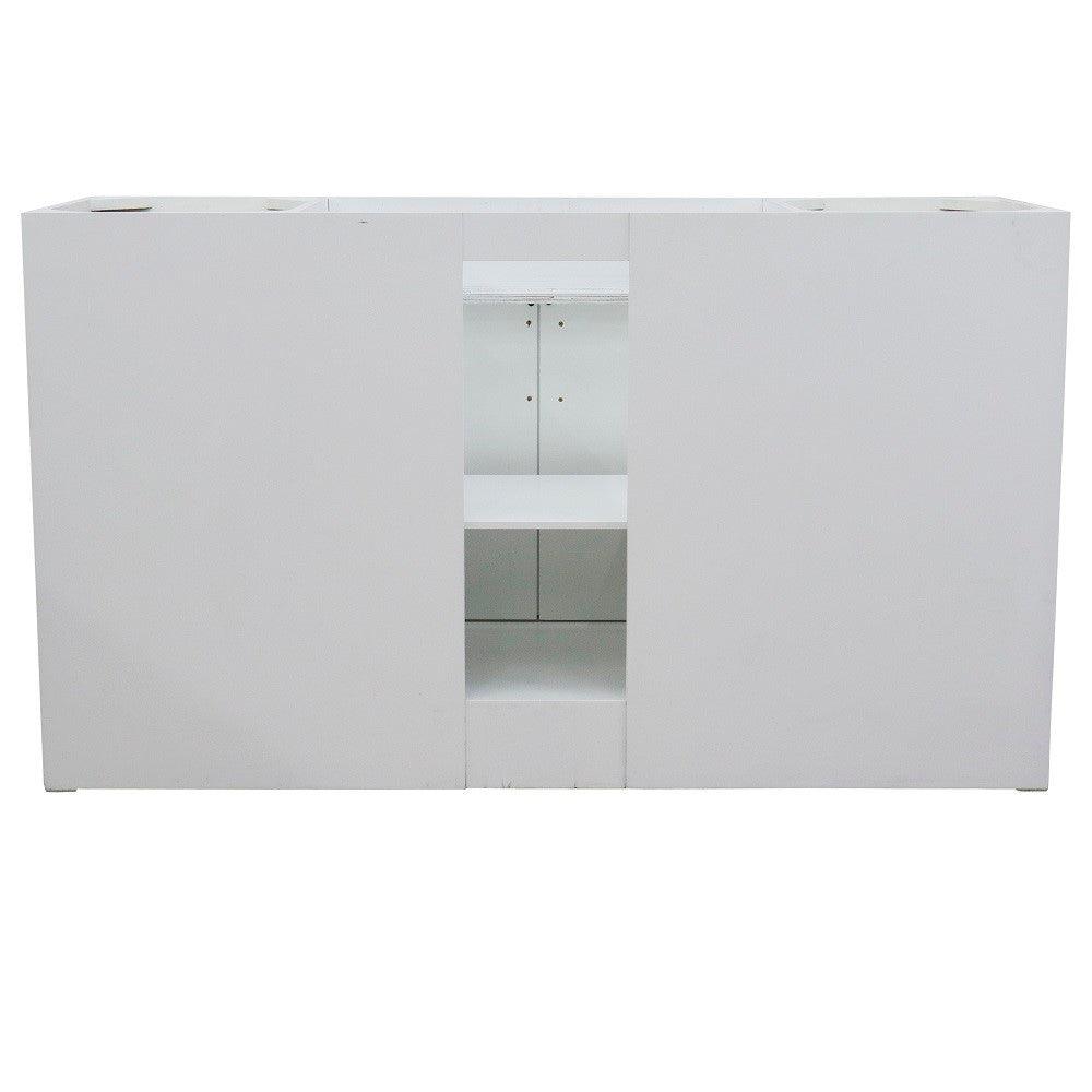 Bellaterra 60" Single Sink Vanity - Cabinet Only 400700-60S, White, Backside