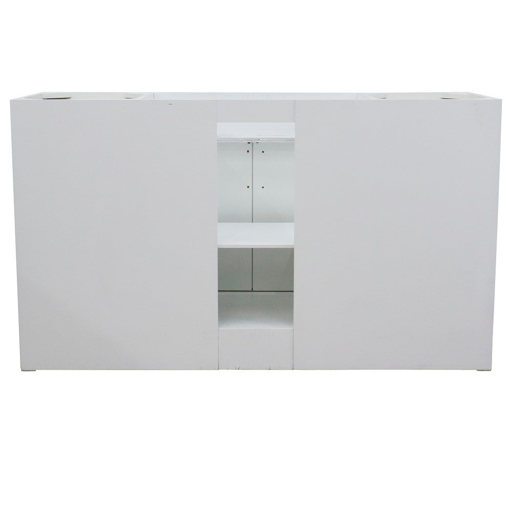 Bellaterra 60" Single Sink Vanity - Cabinet Only 400700-60S, White, Backside