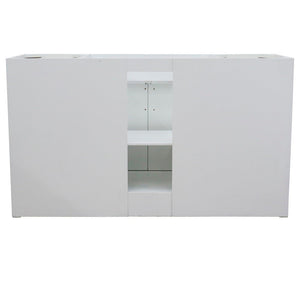 Bellaterra 60" Single Sink Vanity - Cabinet Only 400700-60S, White, Backside