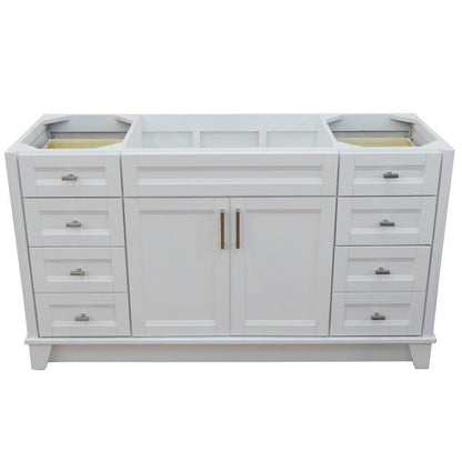 Bellaterra 60" Single Sink Vanity - Cabinet Only 400700-60S, White, Front