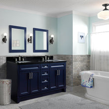 Load image into Gallery viewer, Bellaterra Shlomo - to Split Blue 61&quot; Double Sink Vanity w/ Counter Top and Sink 400700-61D-BU-BGR