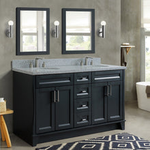 Load image into Gallery viewer, Bellaterra Shlomo - to Split Dark Gray 61&quot; Wood Double Vanity w/ Counter Top and Sink 400700-61D-DG-GYO