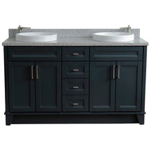 Load image into Gallery viewer, Bellaterra Shlomo - to Split Dark Gray 61&quot; Wood Double Vanity w/ Counter Top and Sink 400700-61D-DG-GYRD