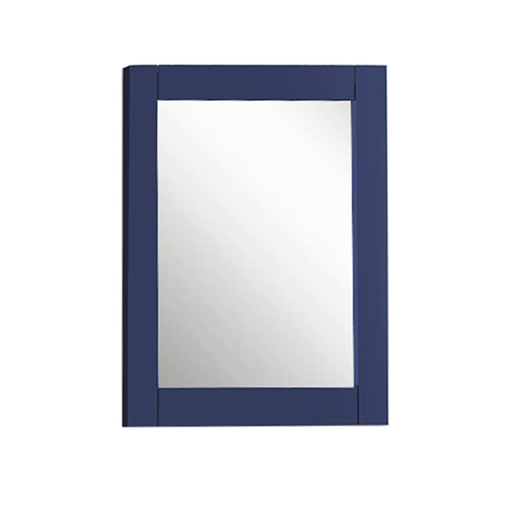 Bellaterra 24" Wood Frame Mirror in Blue 400700-M-24BU, Front