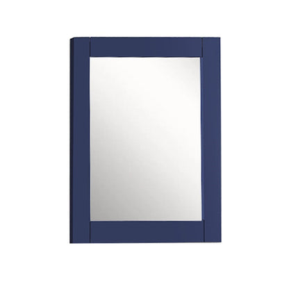 Bellaterra 24" Wood Frame Mirror in Blue 400700-M-24BU, Front