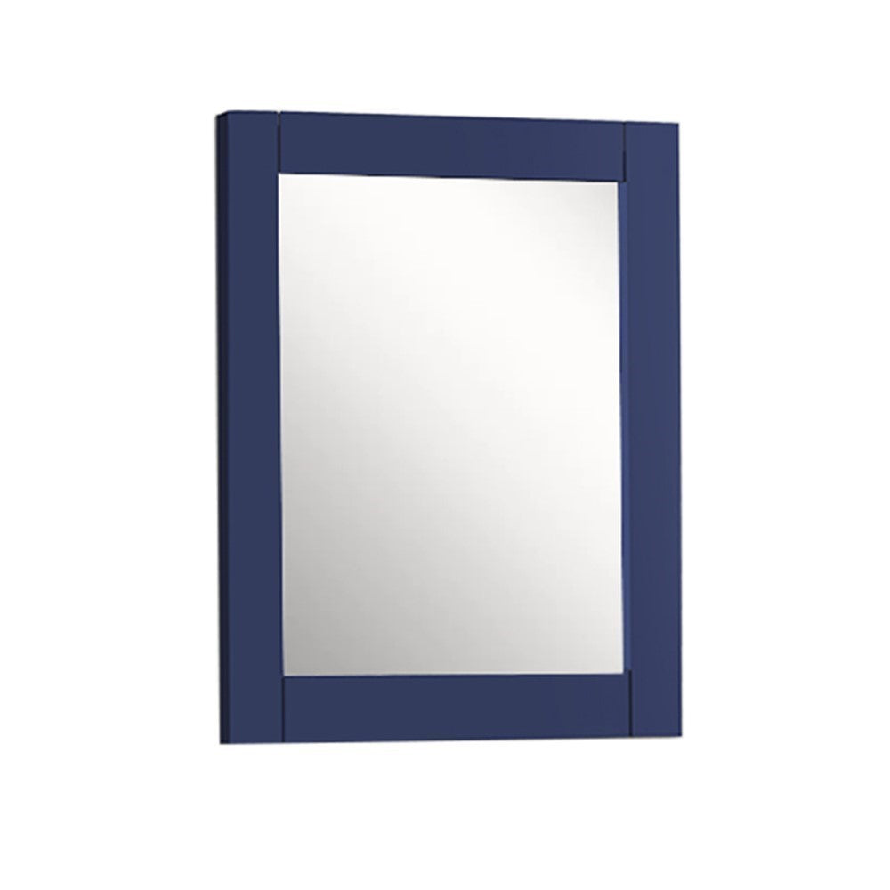 Bellaterra 24" Wood Frame Mirror in Blue 400700-M-24BU, Front