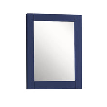 Load image into Gallery viewer, Bellaterra 24&quot; Wood Frame Mirror in Blue 400700-M-24BU, Front