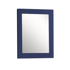 Bellaterra 24" Wood Frame Mirror in Blue 400700-M-24BU, Front