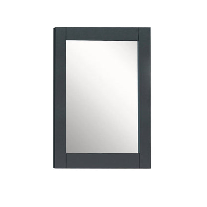 Bellaterra 24" Wood Frame Mirror in Dark Gray 400700-M-24DG, Front