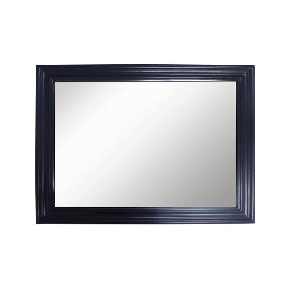 Bellaterra 24" Wood Frame Mirror in Blue 400800-24-M-BU, Front, Horizontal 