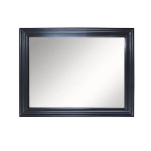 Bellaterra 24" Wood Frame Mirror in Dark Gray 400800-24-M-DG, Front Horizontal 
