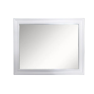 Bellaterra 24" Wood Frame Mirror in White 400800-24-M-WH, Front