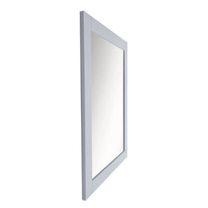 Bellaterra 24" Wood Frame Mirror in White 400800-24-M-WH, Sideview