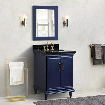 Bellaterra 25" Wood Single Vanity w/ Counter Top and Sink 400800-25-BU-BGO (Blue)