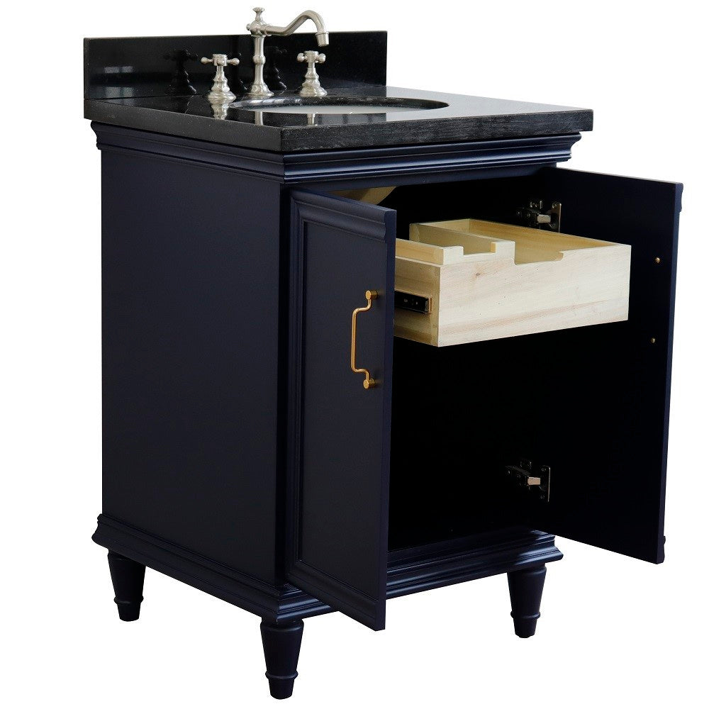 Bellaterra 25" Wood Single Vanity w/ Counter Top and Sink 400800-25-BU-BGO (Blue)