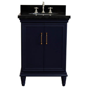 Bellaterra 25" Wood Single Vanity w/ Counter Top and Sink 400800-25-BU-BGO (Blue)