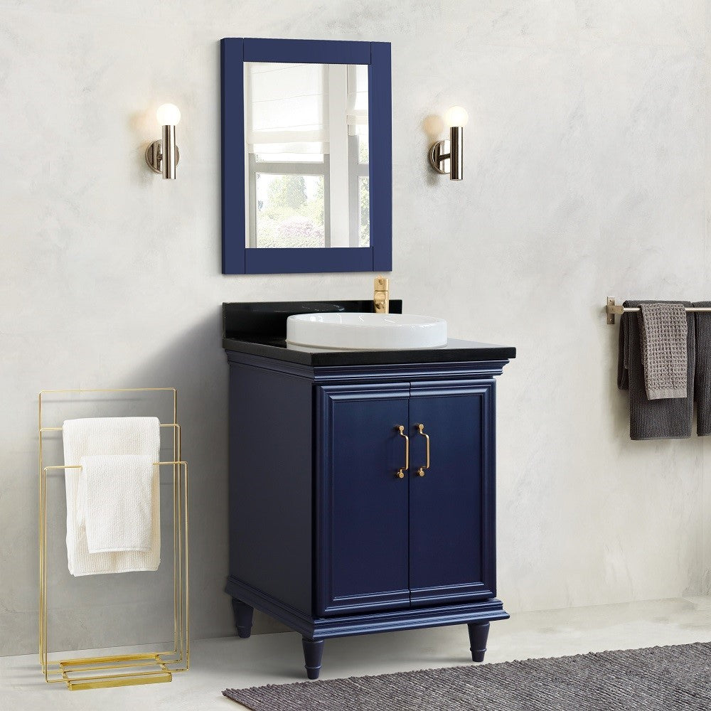 Bellaterra 25" Wood Single Vanity w/ Counter Top and Sink 400800-25-BU-BGRD (Blue)