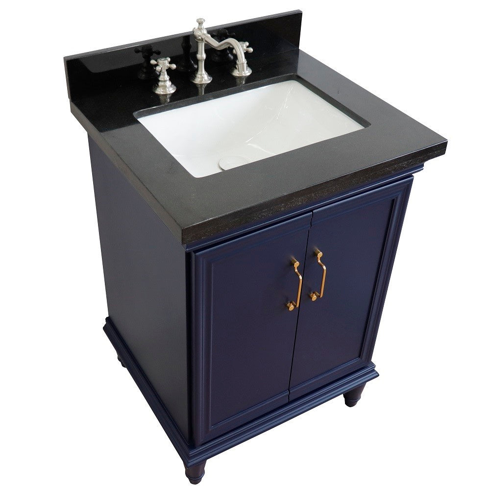 Bellaterra 25" Wood Single Vanity w/ Counter Top and Sink 400800-25-BU-BGR (Blue)