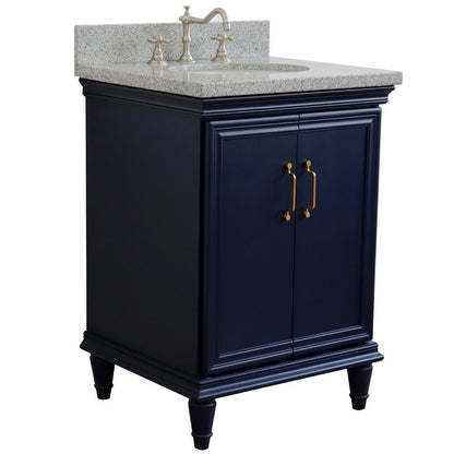 Bellaterra 25" Wood Single Vanity w/ Counter Top and Sink 400800-25-BU-GYO (Blue)