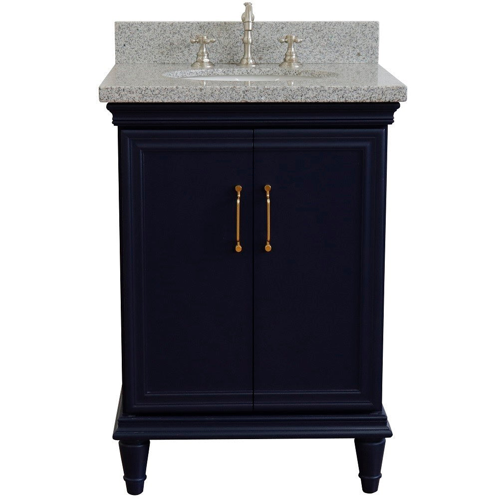 Bellaterra 25" Wood Single Vanity w/ Counter Top and Sink 400800-25-BU-GYO (Blue)