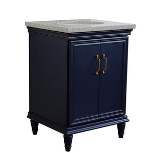 Bellaterra 25" Wood Single Vanity w/ Counter Top and Sink 400800-25-BU-GYO (Blue)