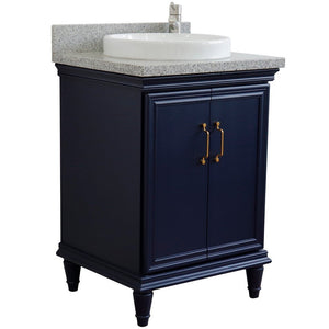 Bellaterra 25" Wood Single Vanity w/ Counter Top and Sink 400800-25-BU-GYRD (Blue)
