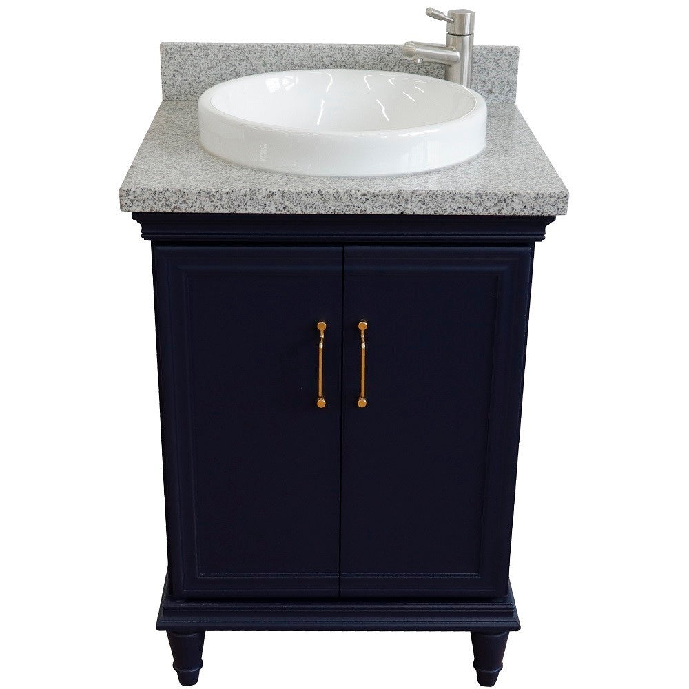 Bellaterra 25" Wood Single Vanity w/ Counter Top and Sink 400800-25-BU-GYRD (Blue)